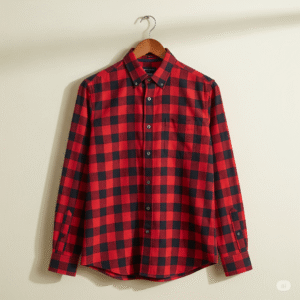 The Rugged Classic: Red & Black Plaid Flannel Shirt