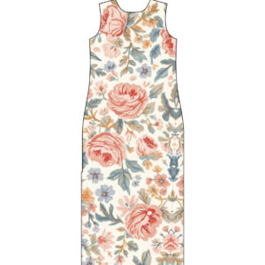 Elegant Flowers All-Over Print Bodycon Dress - Premium White Stretch Fabric for Women