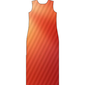 Zitalyaar Sunset Gradient Bodycon Maxi Dress - Halter Neck Stripe Print, for Women