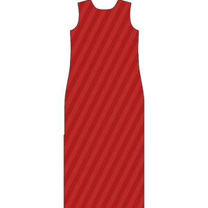 Zitalyaar Red Diagonal Stripe Bodycon Maxi Dress - Halter Neck AOP for Women