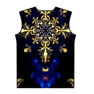 Zitalyaar Royal Gold Plate Unisex All-Over Print T-Shirt - Ornate Filigree Design
